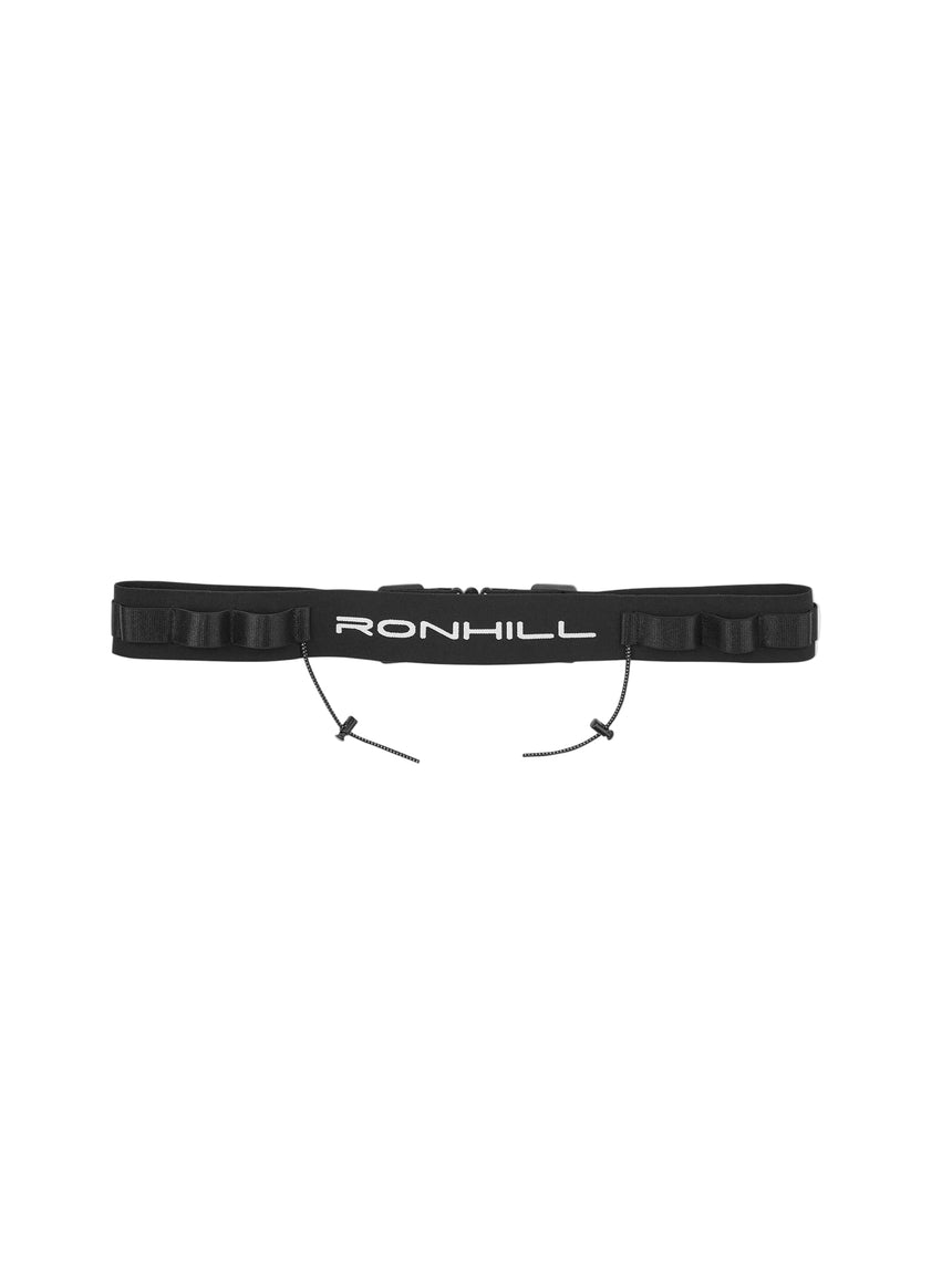 Ronhill Race Waist Belt in All Black - flatlay