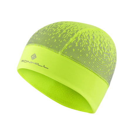 Ronhill Reflect Beanie in Fluo Yellow/Reflect - front