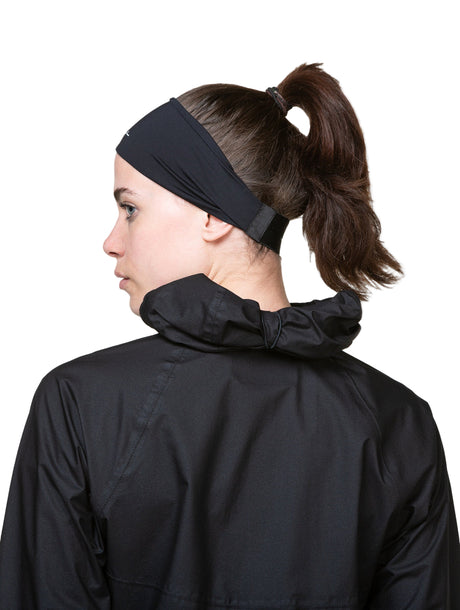 Ronhill Reversible Headband in All Black - worn, back
