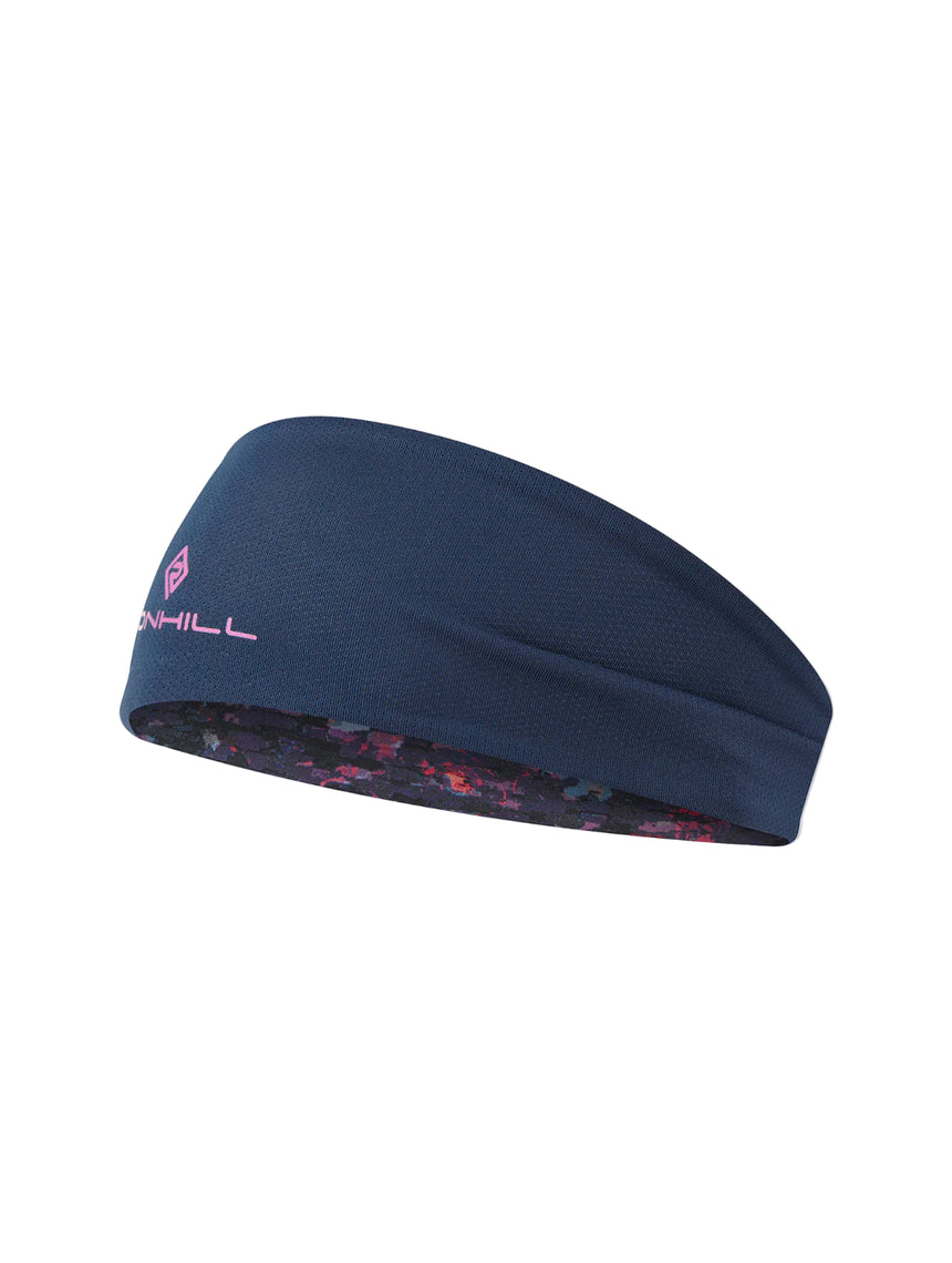 Ronhill Reversible Headband in Dark Navy Twilight - front