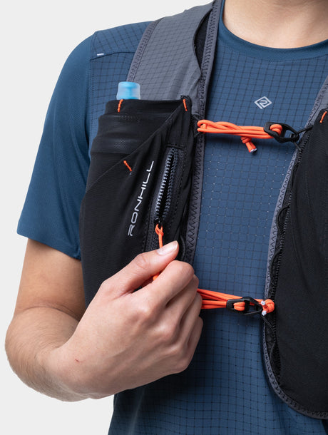 Ronhill Solus 5L Running Vest in Black/Ronhill Red - detail, 2