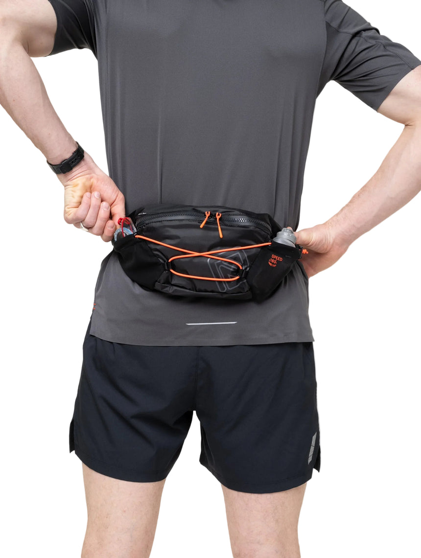 Ronhill Speed 180 Running Belt in Black/Ronhill Red - detail, 1