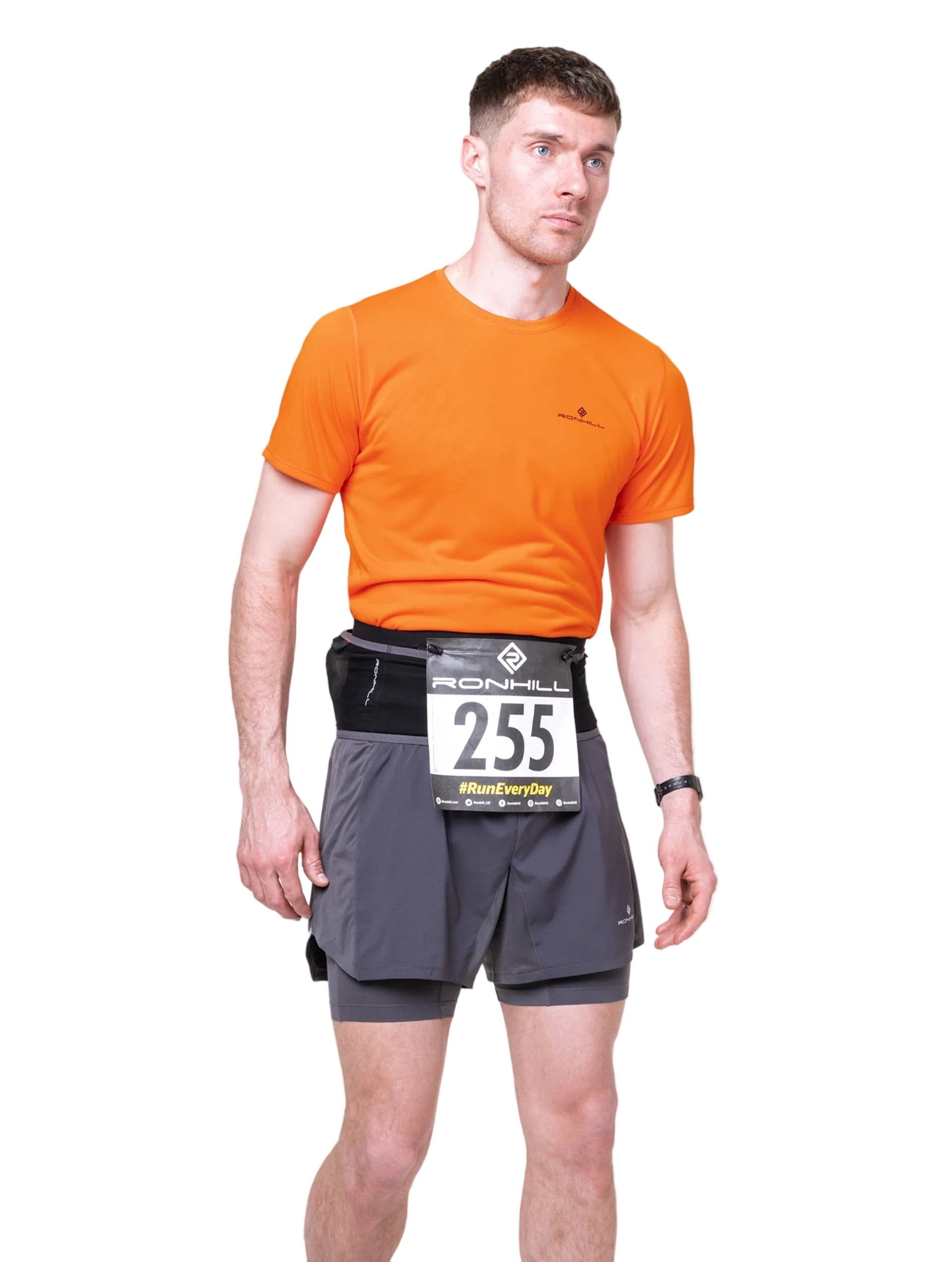Ronhill Speed 360 Running Belt in Black/Ronhill Red - detail, 2