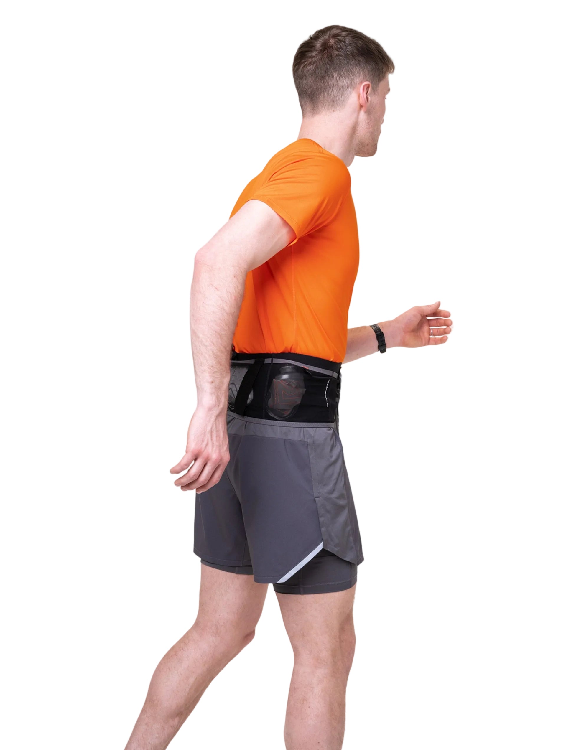Ronhill Speed 360 Running Belt in Black/Ronhill Red - detail, 5