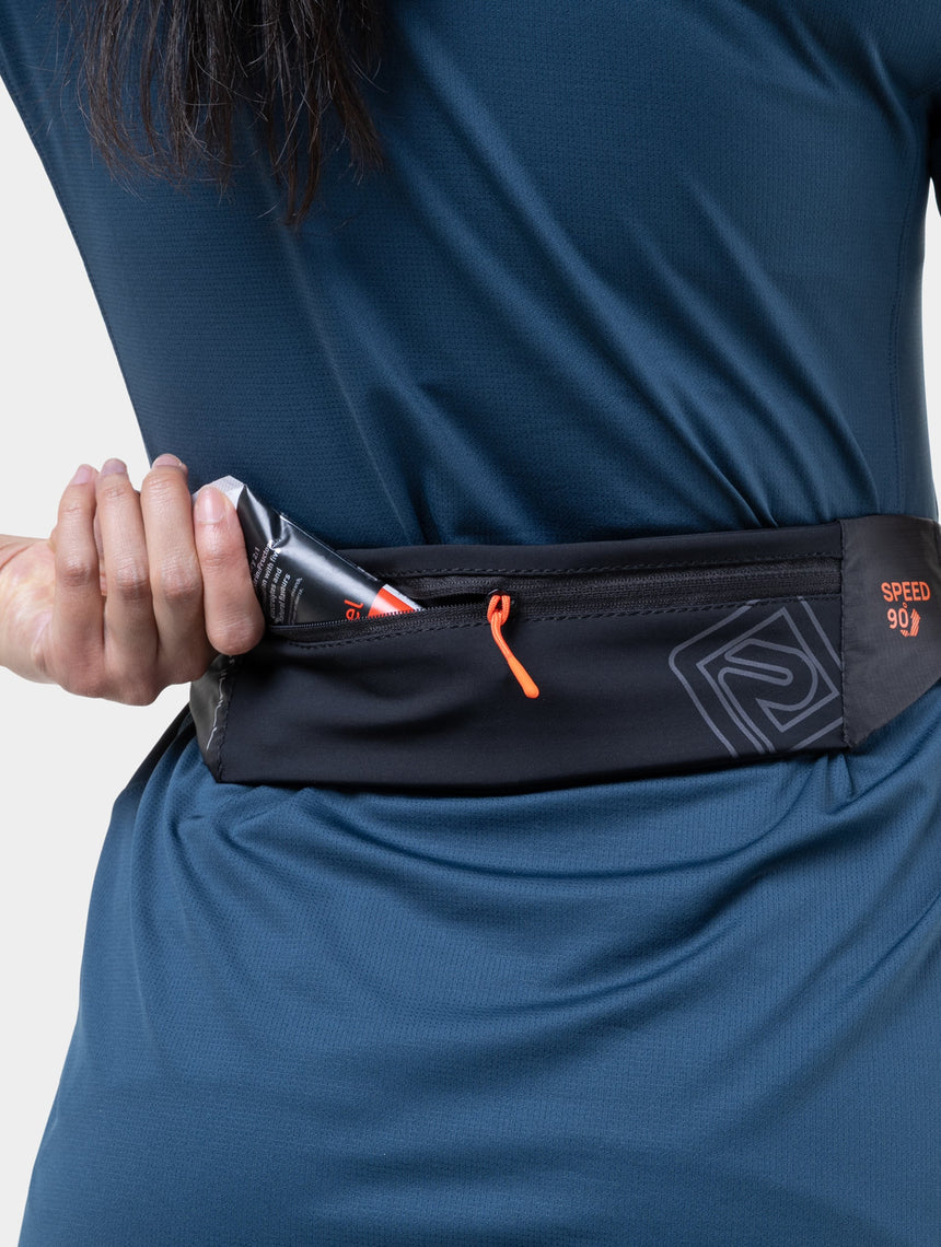 Ronhill Speed 90 Running Belt in Black/Ronhill Red - detail, 5