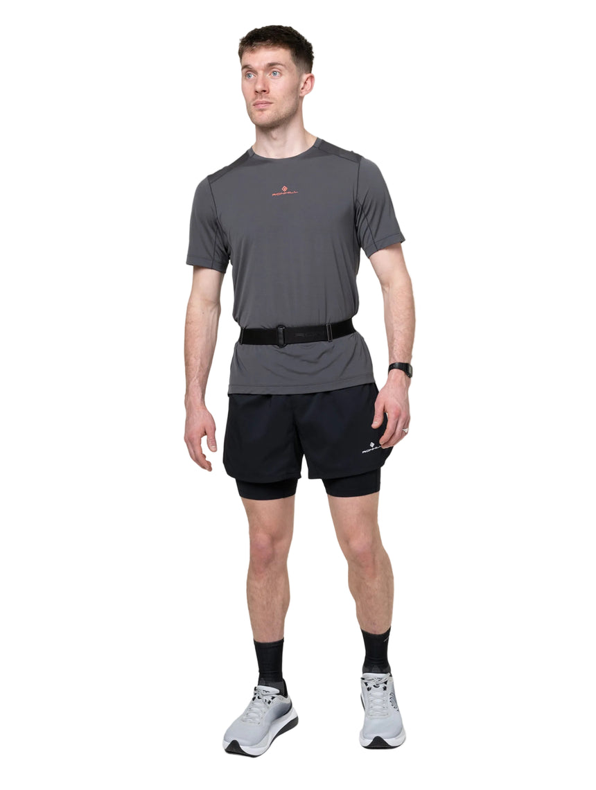 Ronhill Speed 90 Running Belt in Black/Ronhill Red - detail, 8