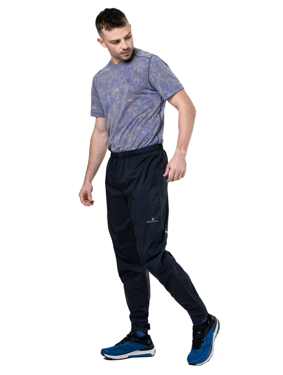 Ronhill Unisex Tech Storm Pant in All Black - worn, front