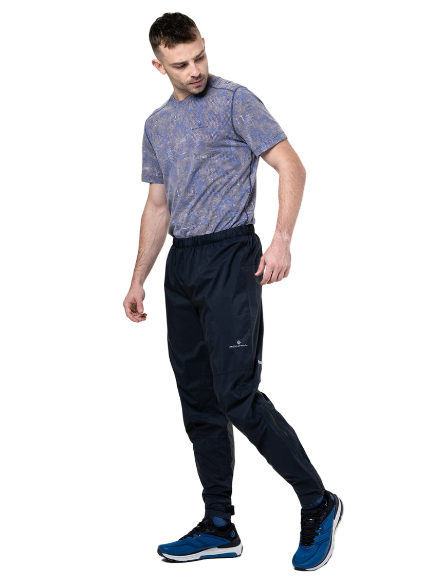 Ronhill Unisex Tech Storm Pant in All Black - worn, front
