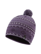Ronhill Winter Bobble Hat in Dark Iris/White - front