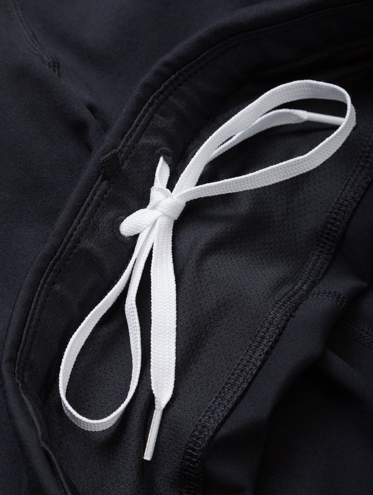 Ronhill Women's Core Capri in All Black - drawcord detail