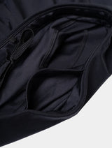 Ronhill Women's Core Crop Tight in Black/Bright White - fob pocket detail