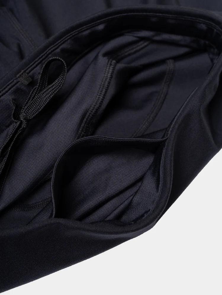 Ronhill Women's Core Crop Tight in Black/Bright White - fob pocket detail