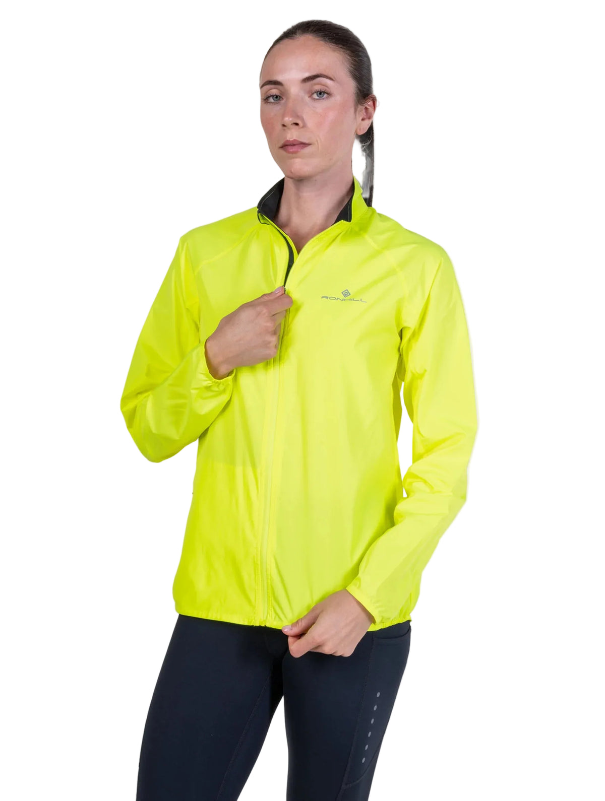 Ronhill Women's Core Jacket in Fluo Zest - three-quarter