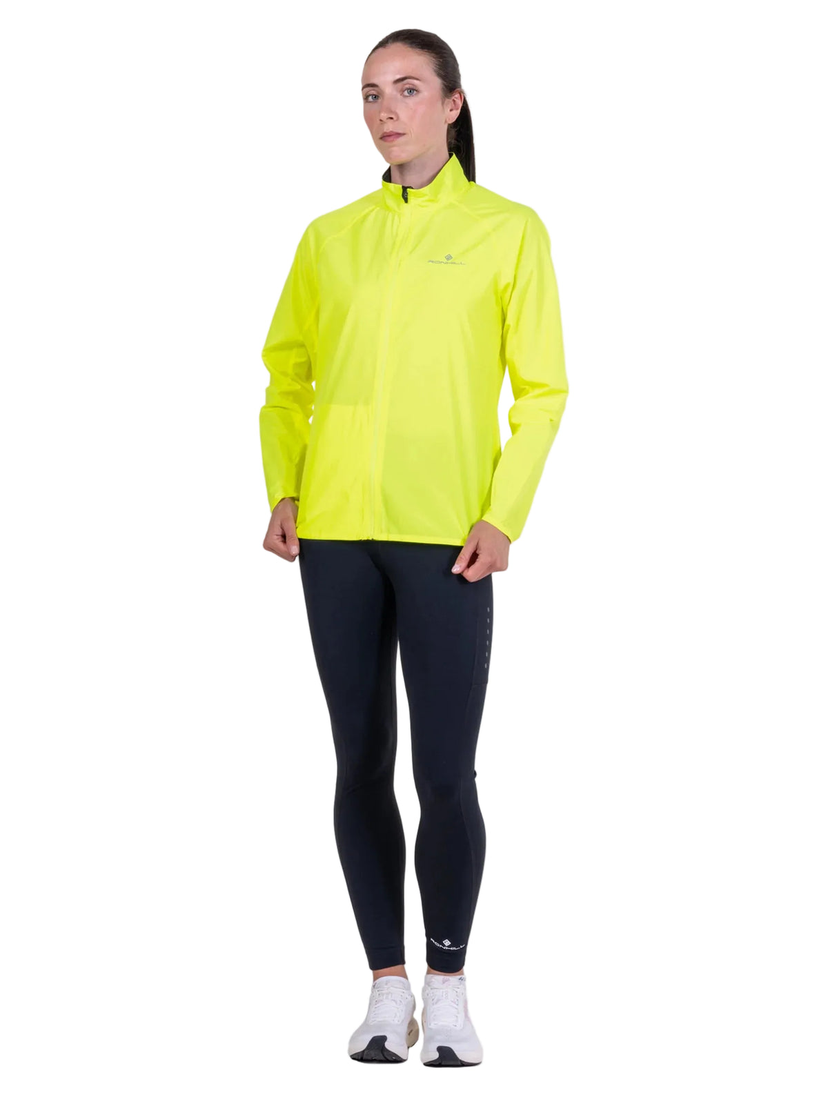 Ronhill Women's Core Jacket in Fluo Zest - worn