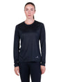 Ronhill Women's Core L/S Tee in Black - worn, front