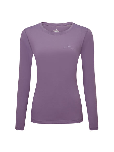 Ronhill Women's Core L/S Tee in Dark Iris/Iris - front