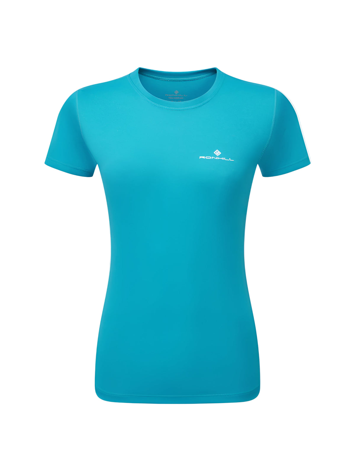Ronhill Women's Core S/S Tee in Azure/Bright White - front