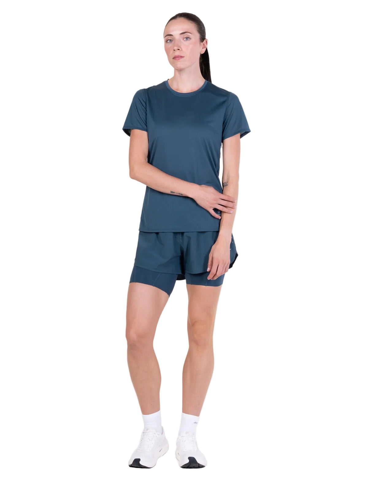 Ronhill Women's Core S/S Tee in Evening Haze - three-quarter