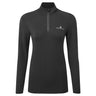 Ronhill Women's Core Thermal 1/2 Zip in Black/Bright White - front