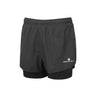 Ronhill Women's Core Twin Short in Black - flat, front