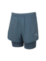 Ronhill Women's Core Twin Short in Evening Haze - flat, front