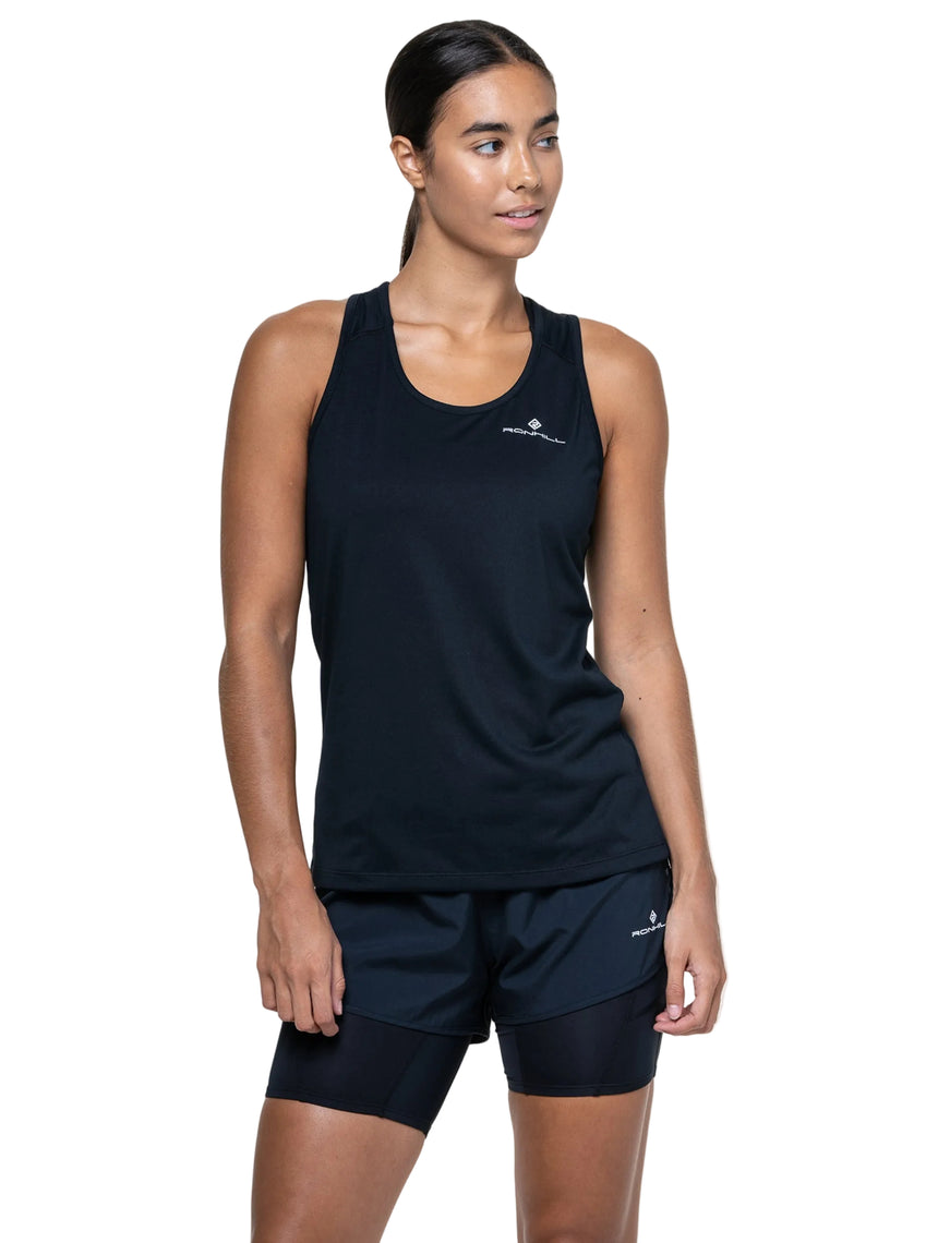 Ronhill Women's Core Vest in Black/Bright White - detail, 1