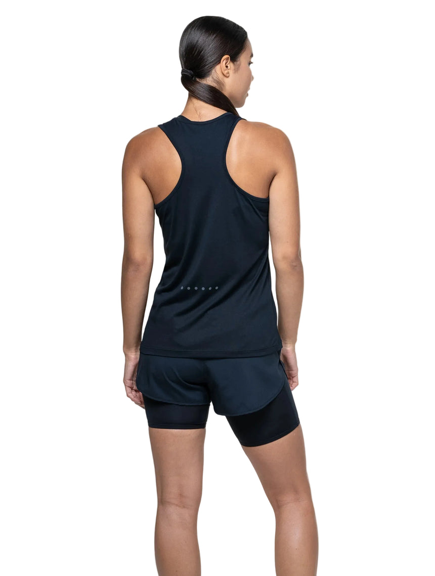 Ronhill Women's Core Vest in Black/Bright White - detail, 2