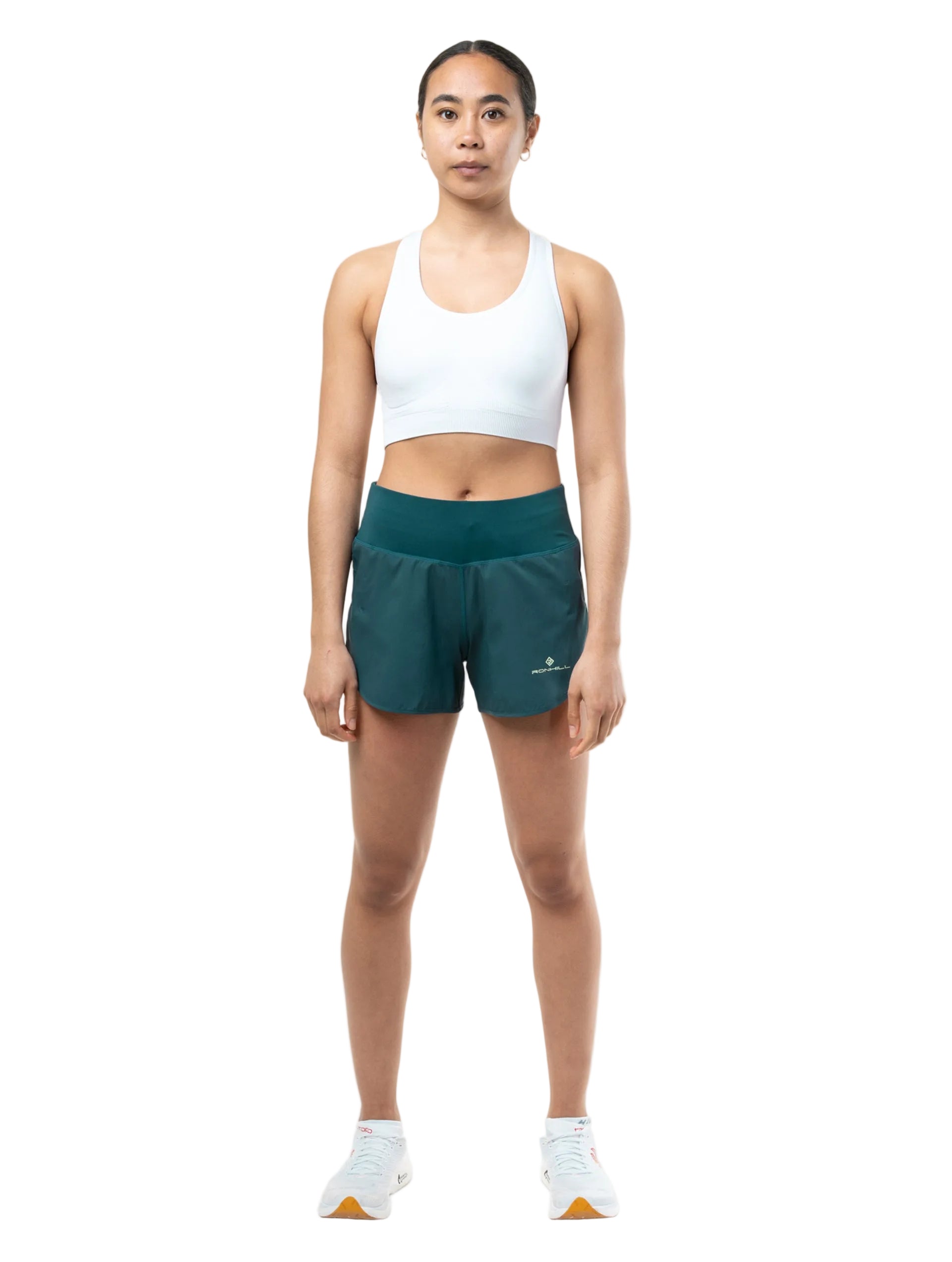 Ronhill Women's Tech 4.5" Short in Evening Haze/Seafoam - detail, 5
