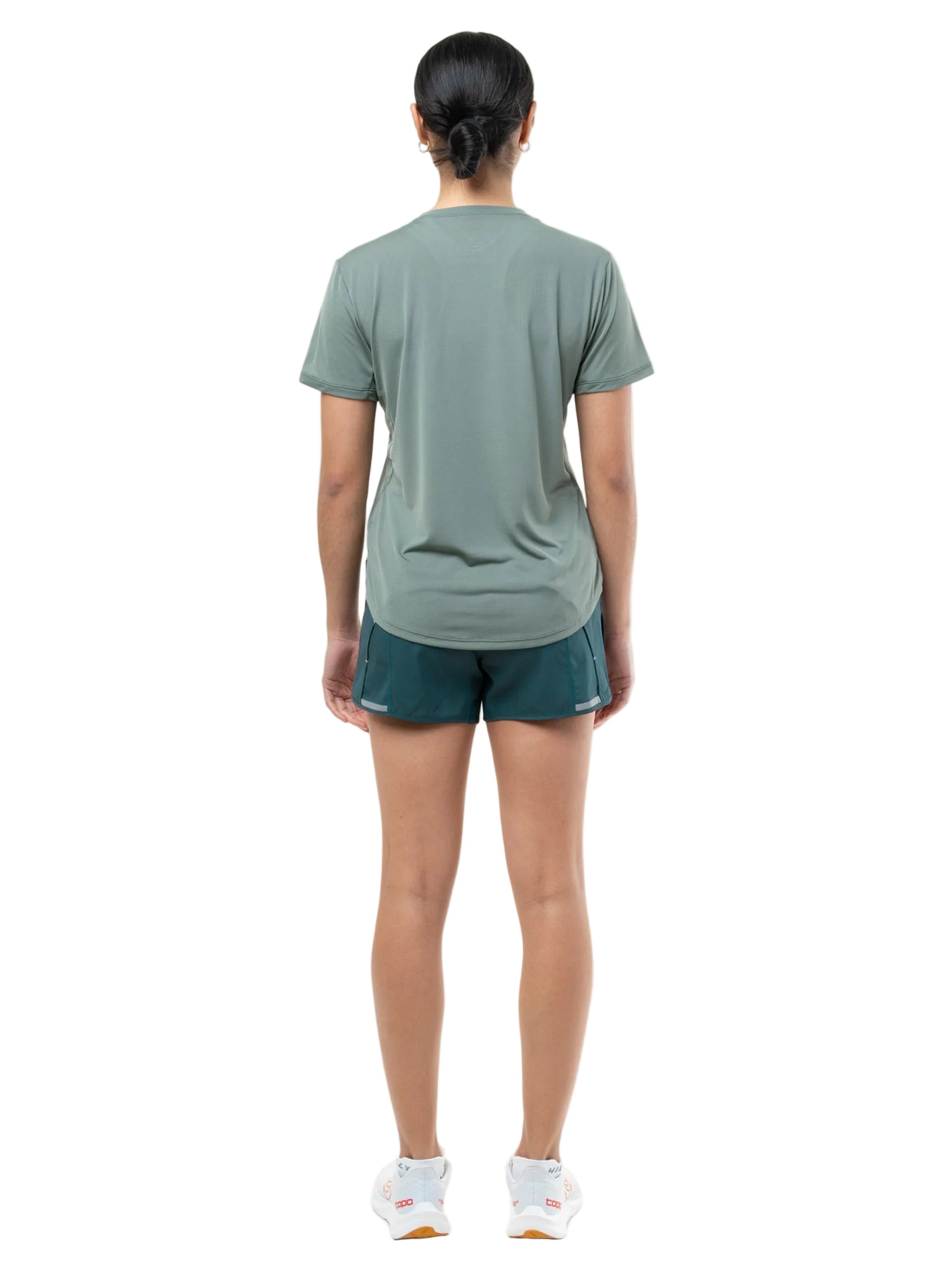 Ronhill Women's Tech 4.5" Short in Evening Haze/Seafoam - detail, 6