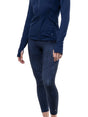 Ronhill Women's Tech 7/8 Tight in Dark Navy/Serpent - detail, 1