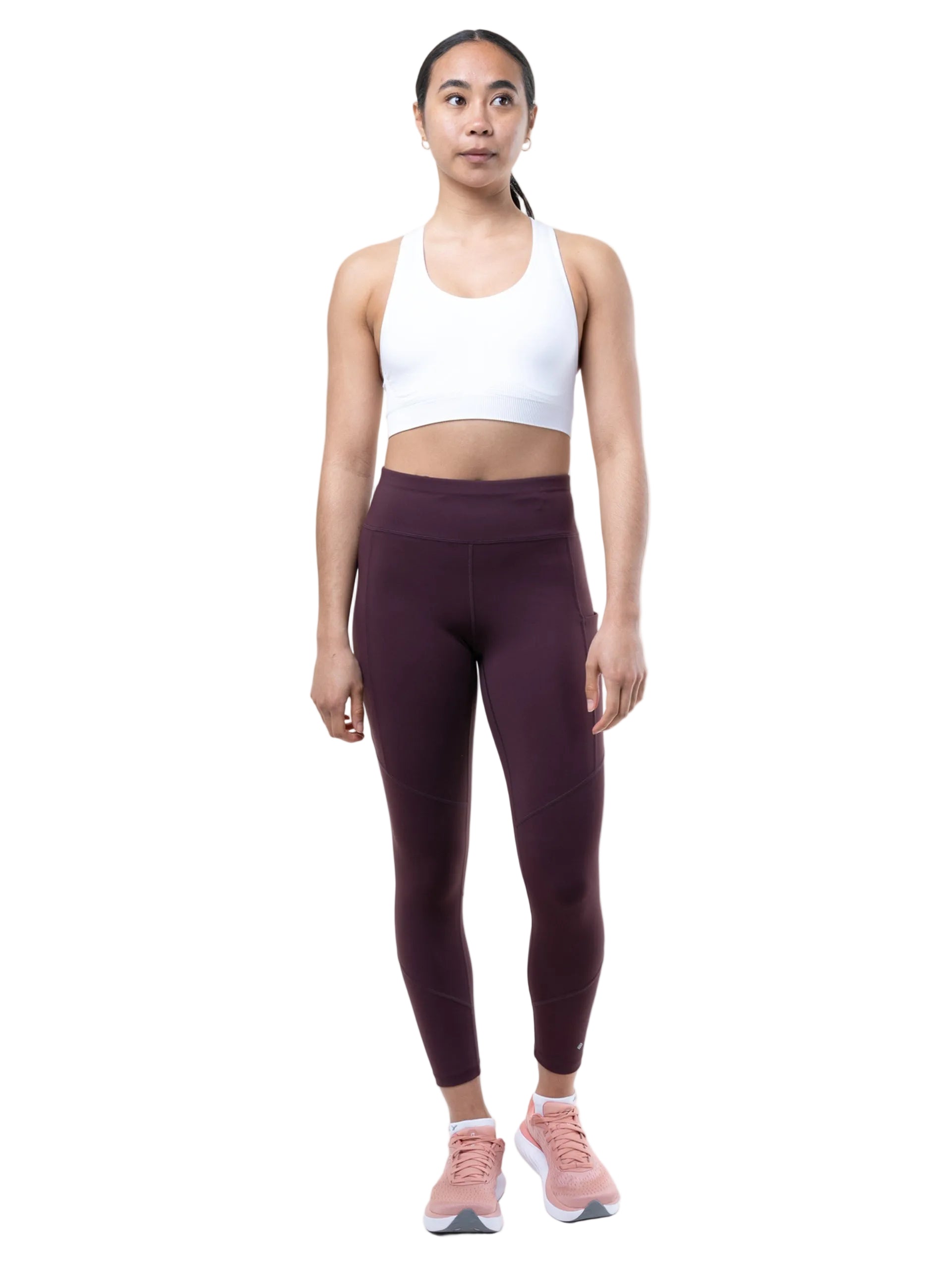 Ronhill Women's Tech 7/8 Tight in Espresso - detail, 2