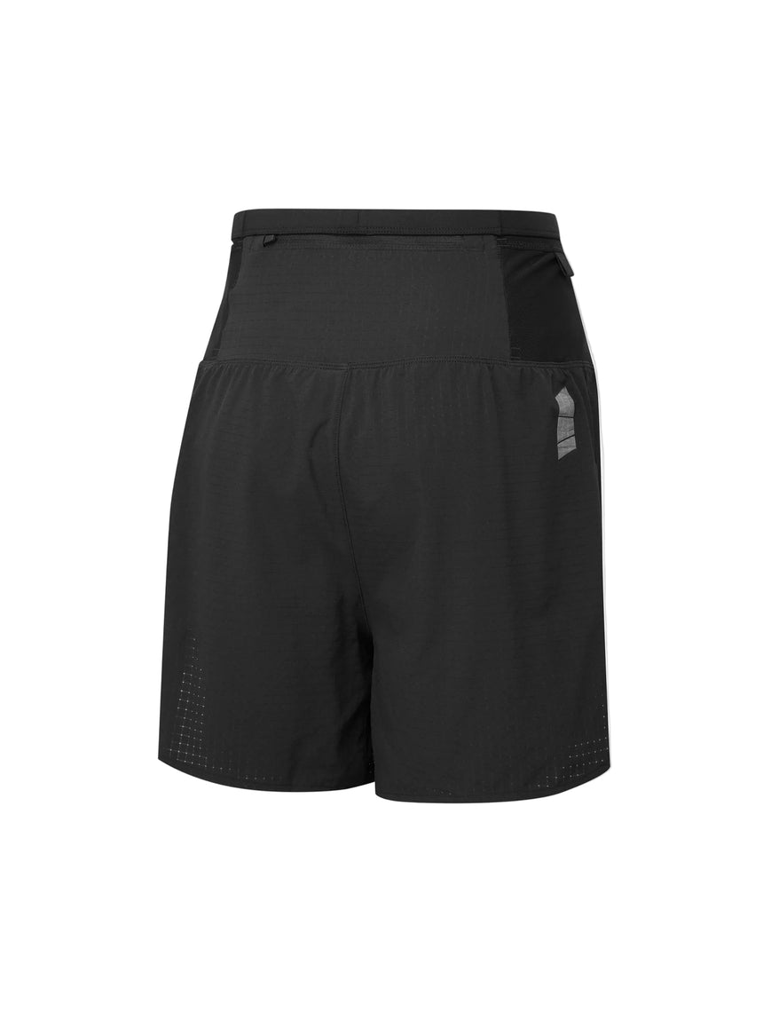 Ronhill Women's Tech All-Terrain 5" Twin Short in All Black - back