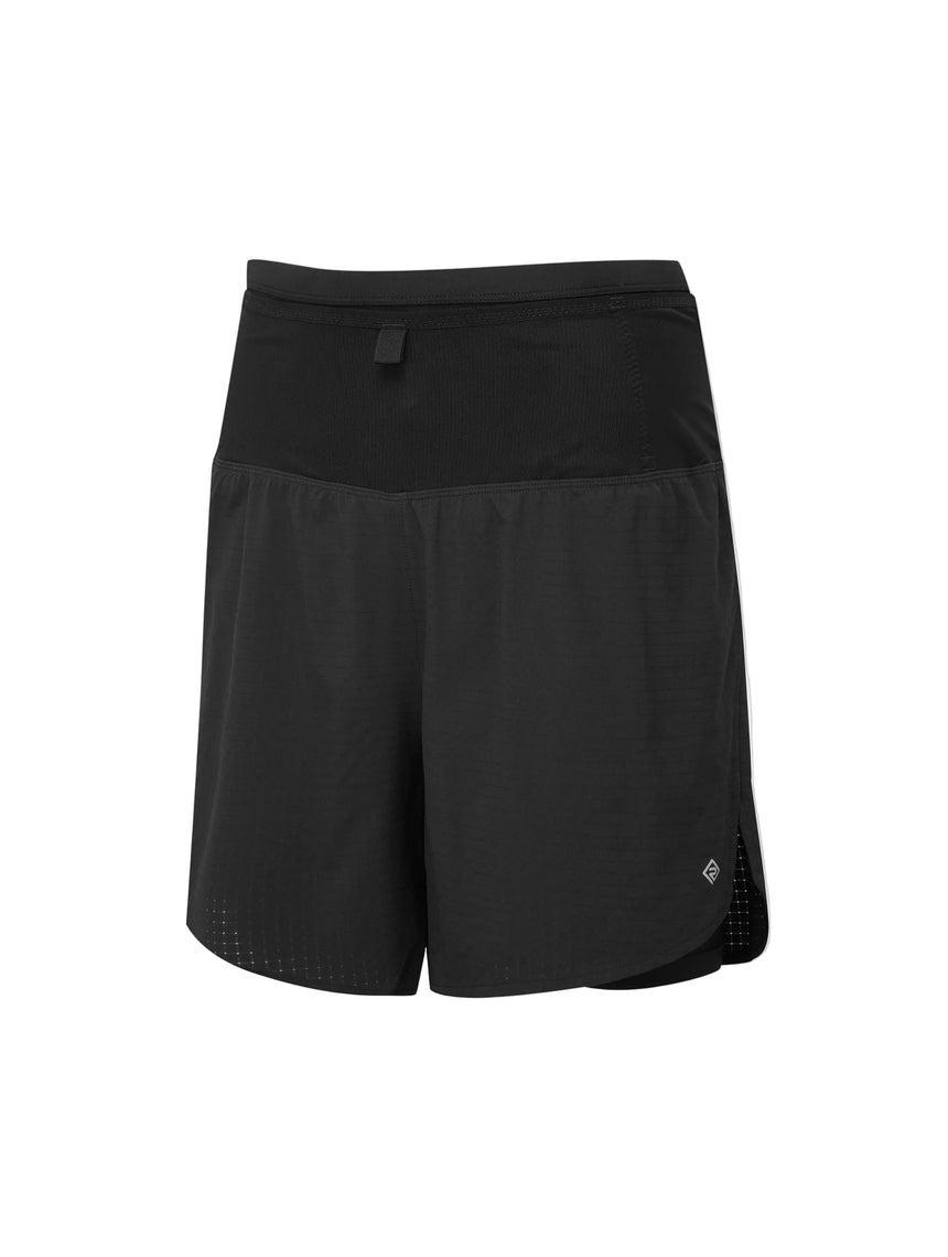 Ronhill Women's Tech All-Terrain 5" Twin Short in All Black - front