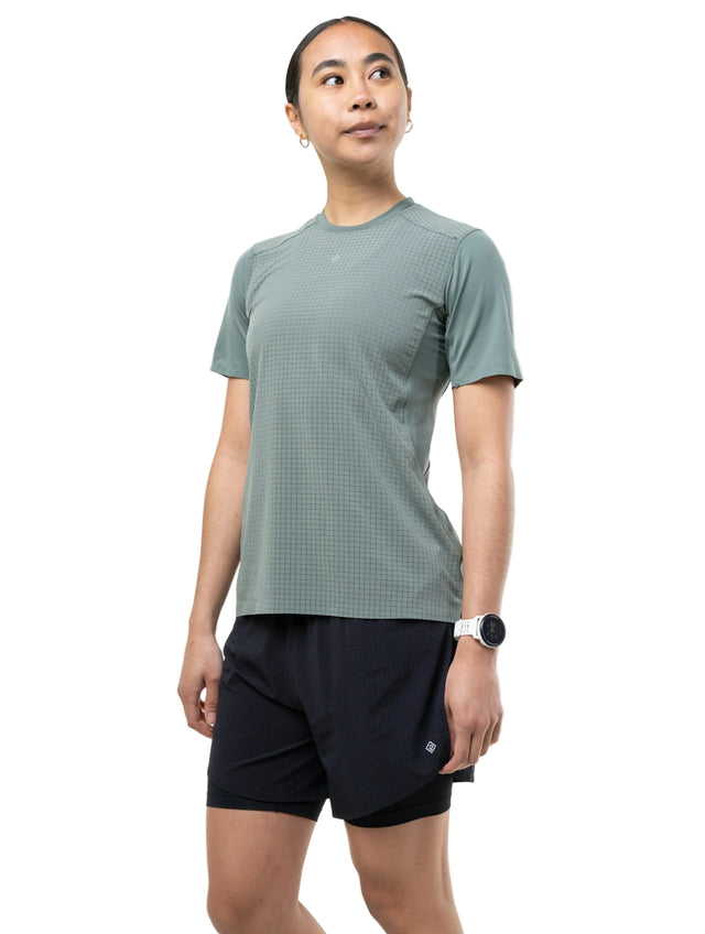 Ronhill Women's Tech All-Terrain S/S Tee in Laurel - detail, 1