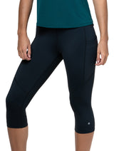 Ronhill Women's Tech Capri in All Black - skin fit detail