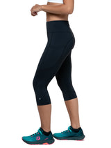 Ronhill Women's Tech Capri in All Black - stretch detail