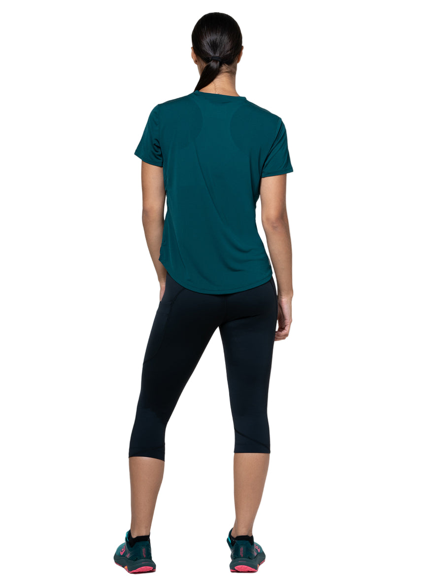 Ronhill Women's Tech Capri in All Black - worn, back