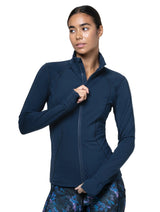 Ronhill Women's Tech Contour Jacket in Dark Navy - front, worn
