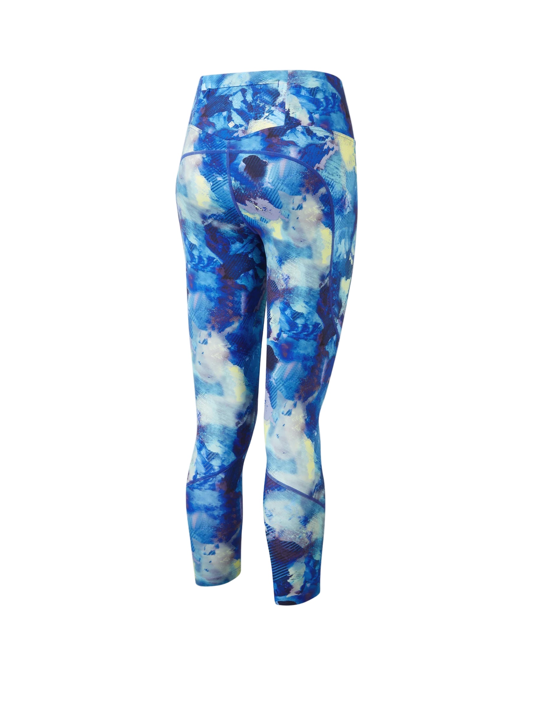 Ronhill Women's Tech Crop Tight Outdoor Action Blue Summer Haze- Back