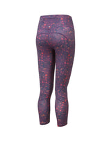 Ronhill Women's Tech Crop Tight Outdoor Action Damson Raindrops- Back