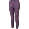 Ronhill Women's Tech Crop Tight Outdoor Action Damson Raindrops- Front