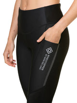 Ronhill Women's Tech GORE-TEX Windstopper Tight All Black - thigh stash pocket detail