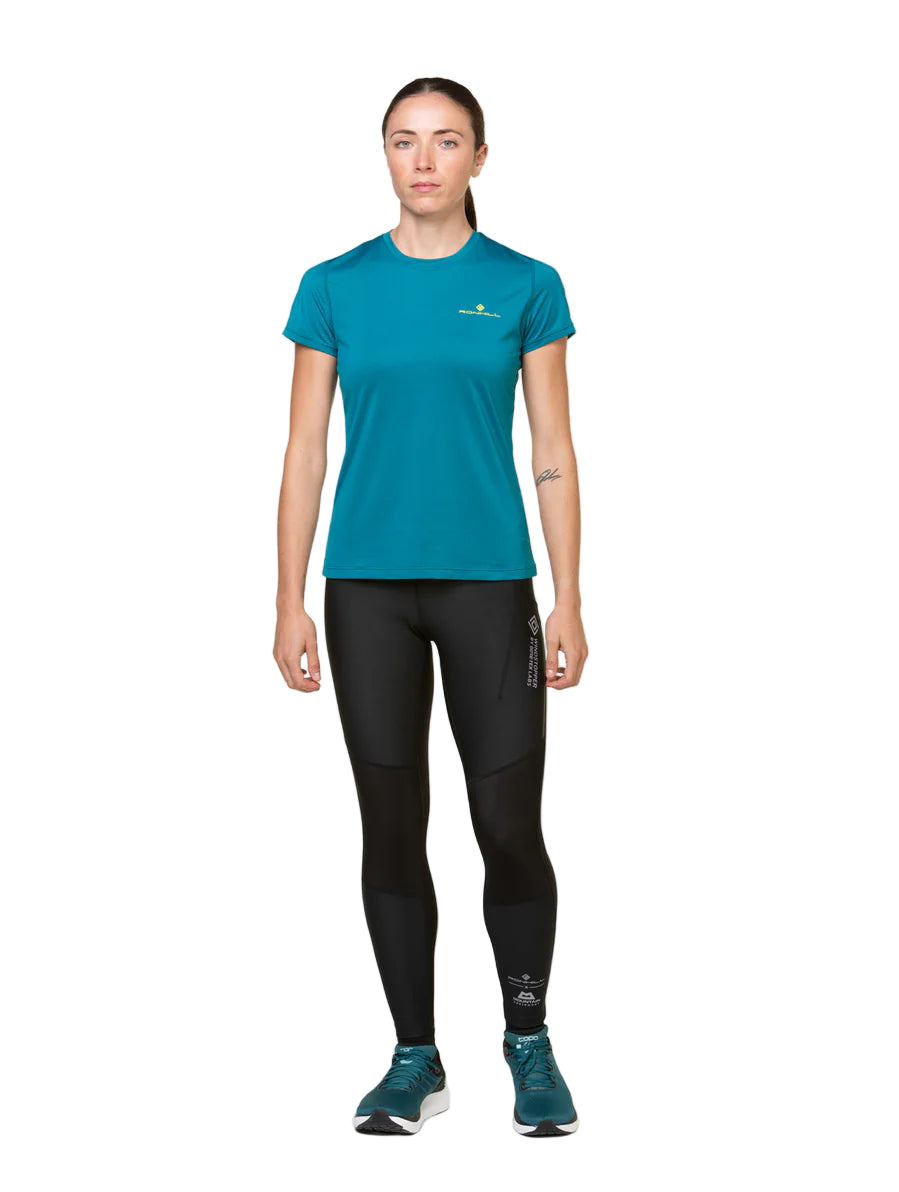 Ronhill Women's Tech GORE-TEX Windstopper Tight All Black - worn, front