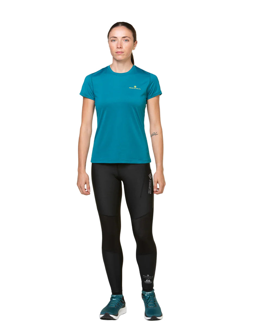 Ronhill Women's Tech GORE-TEX Windstopper Tight All Black - worn, front