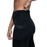 Ronhill Women's Tech Paragon Tight All Black - back stash pocket detail