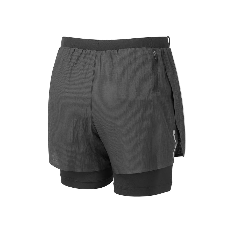 Ronhill Women's Tech Race Twin Short in All Black - back