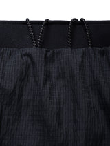 Ronhill Women's Tech Race Twin Short in All Black - drawcord detail