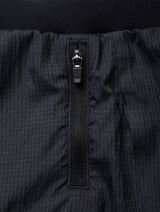 Ronhill Women's Tech Race Twin Short in All Black - side zip pocket detail
