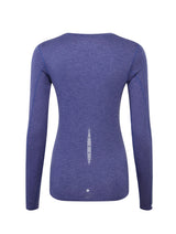 Ronhill Women's Tech Reflect L/S Tee in Deep Ocean/Reflect - back