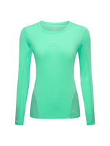 Ronhill Women's Tech Reflect L/S Tee in Florida Marl/Reflect - front